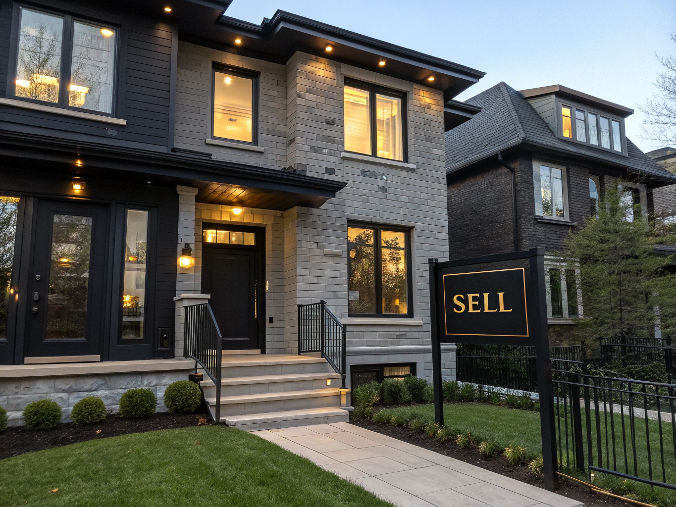 Classic stone exterior family residence framed by mature trees in Forest Hill