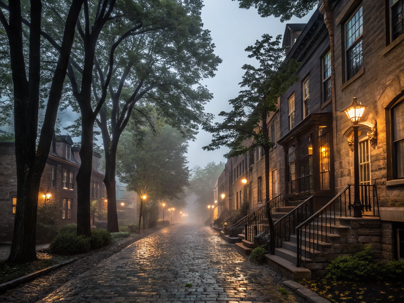 Tree-lined Toronto residential street