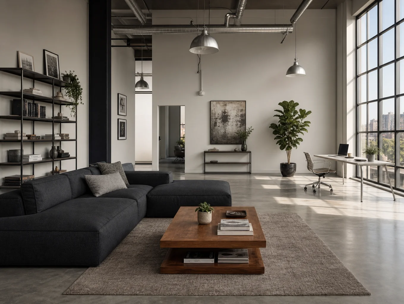 Open-concept flat in Liberty Village with home office nook