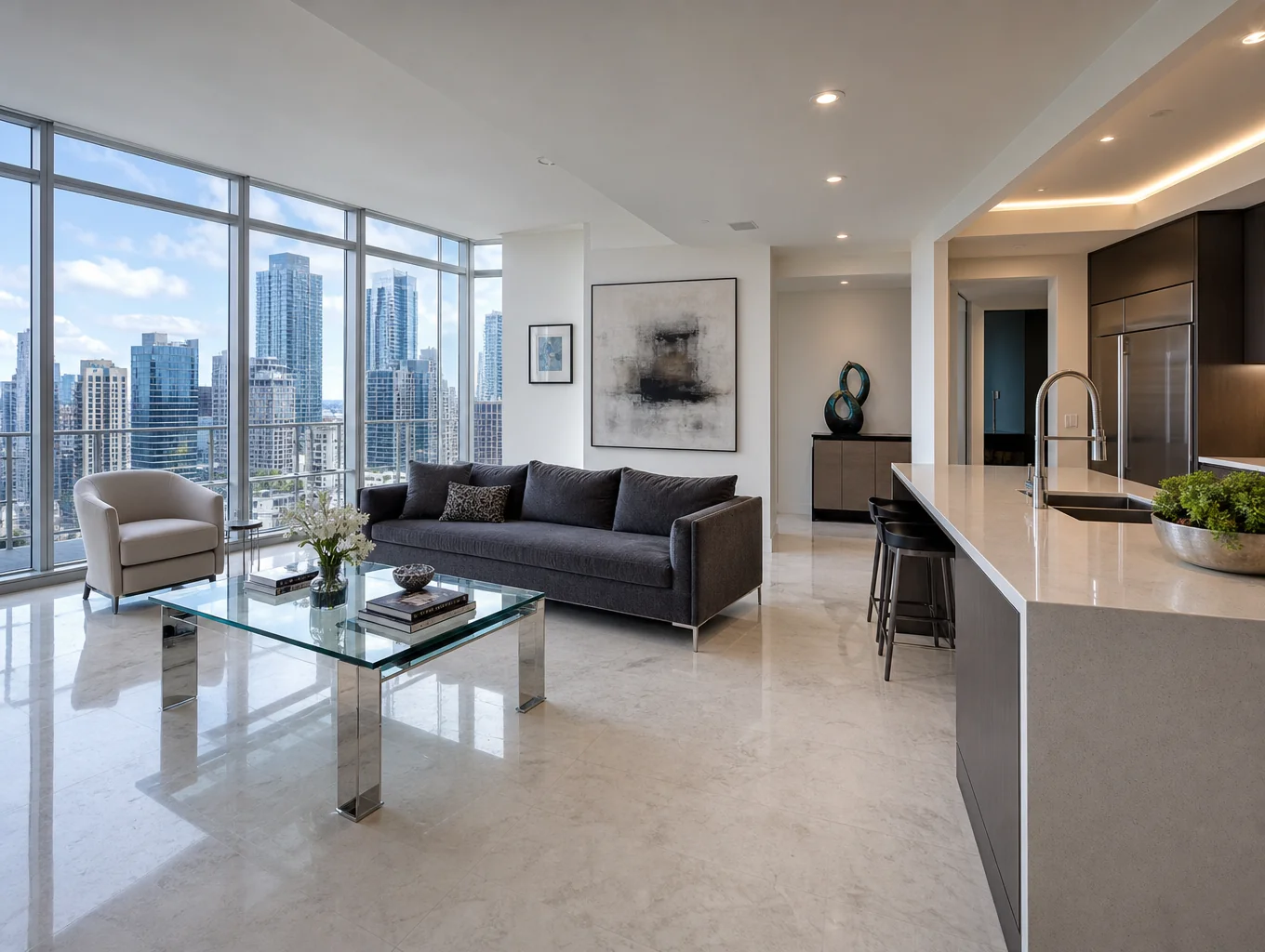 Spacious Yorkville residence with floor-to-ceiling windows