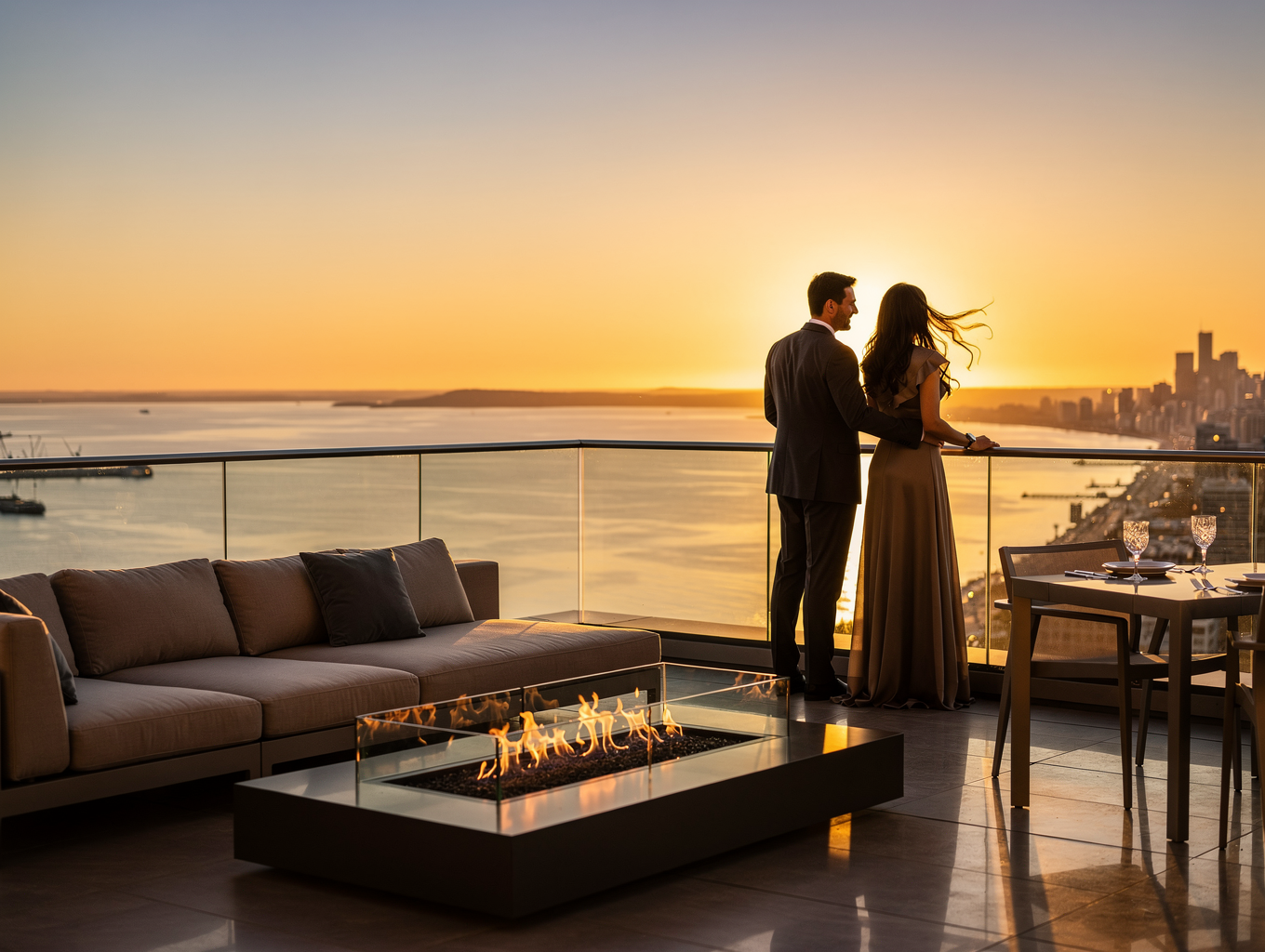 Hard loft penthouse with walkout terrace and city views