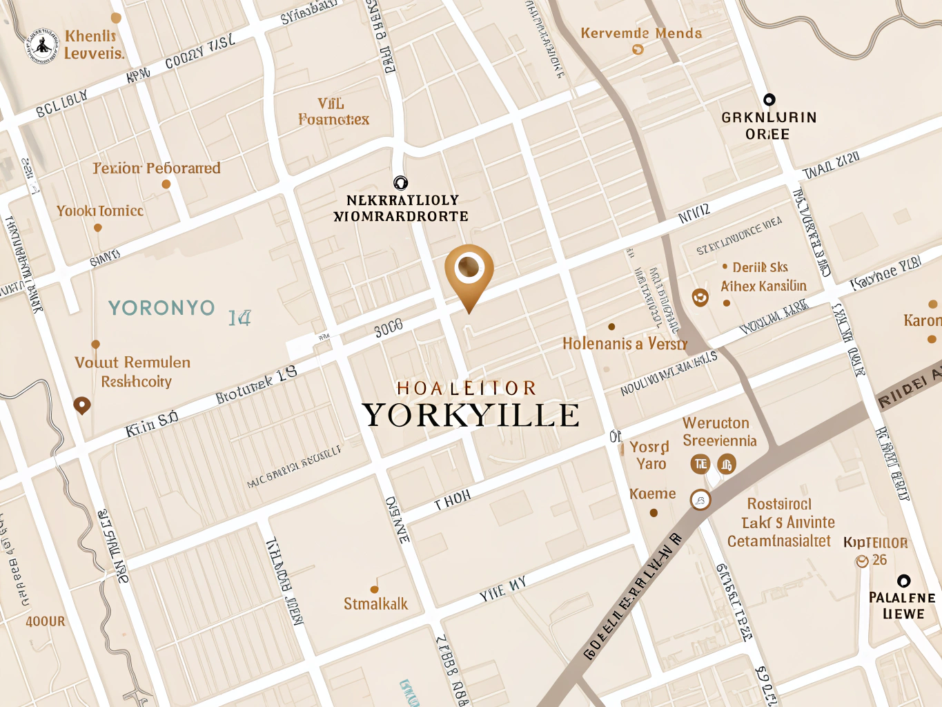 Boutique condominium facade on Hazelton Avenue in Yorkville Toronto